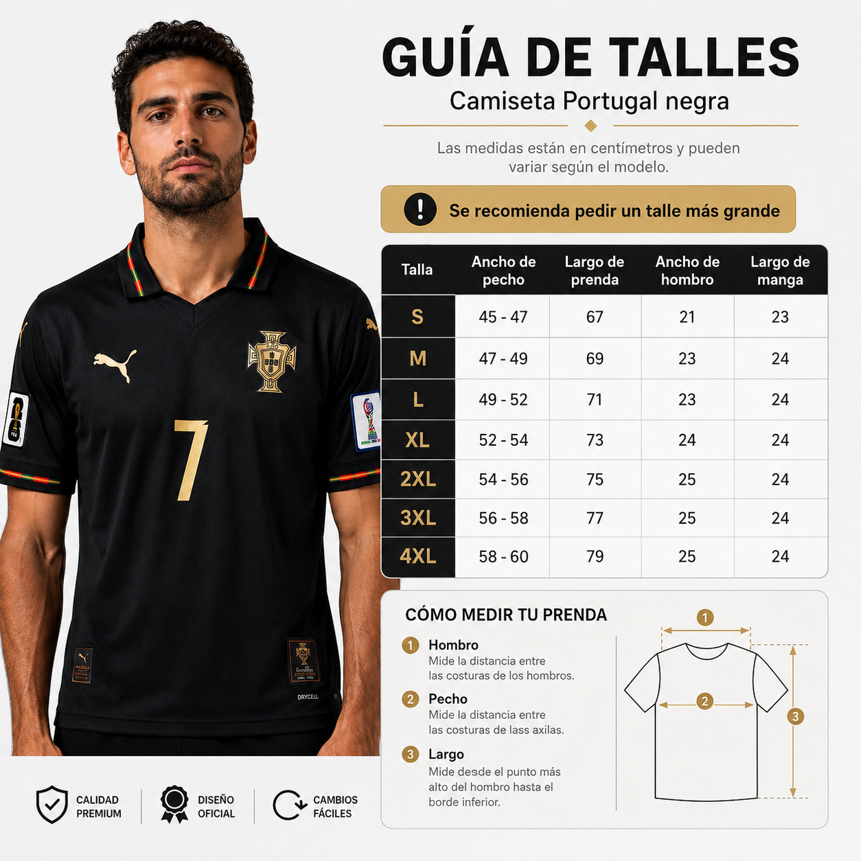 Camiseta Portugal Pantera Negra Ronaldo 7 - Imagen 2