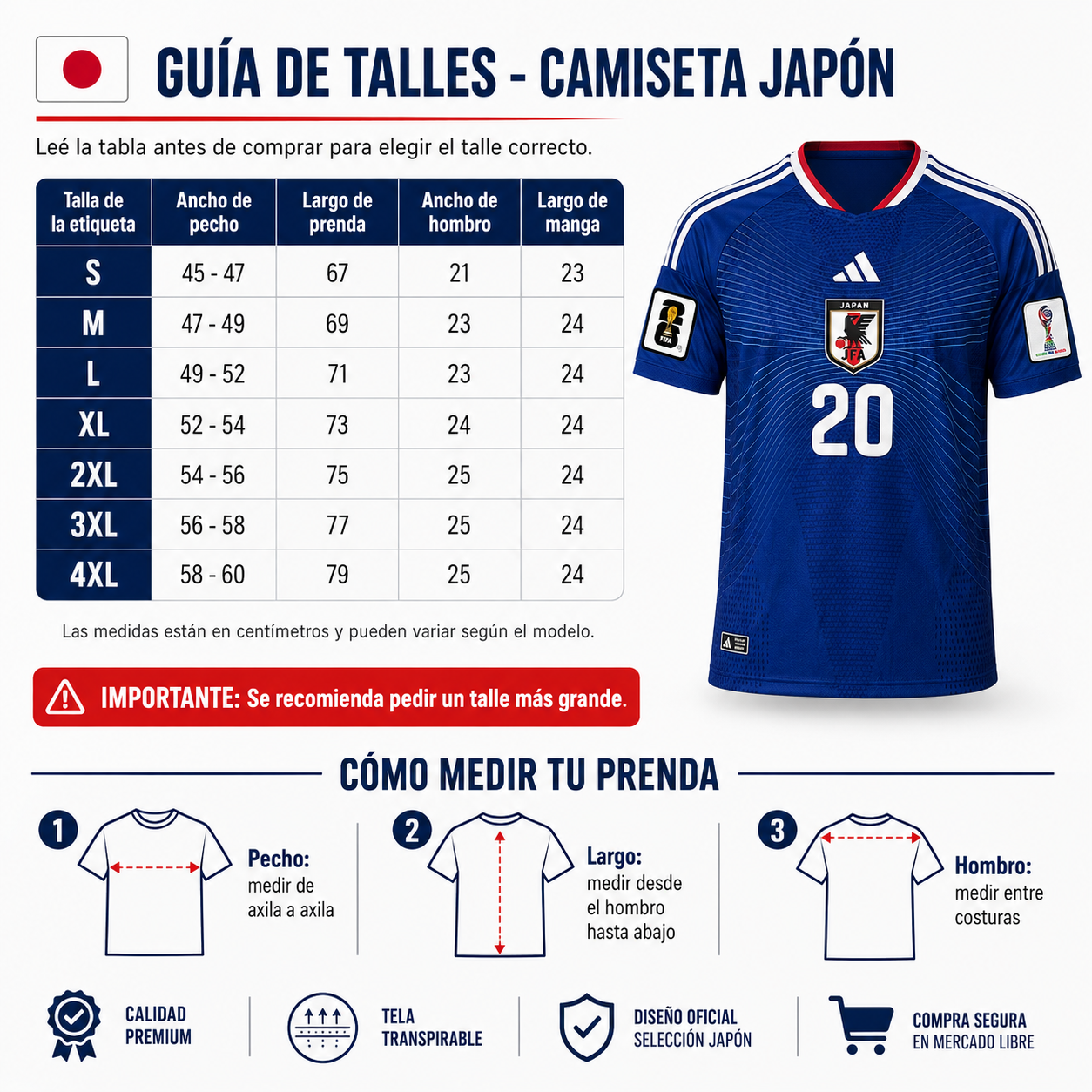 Camiseta Japón Mundial 2026 KUBO 20 - Imagen 2