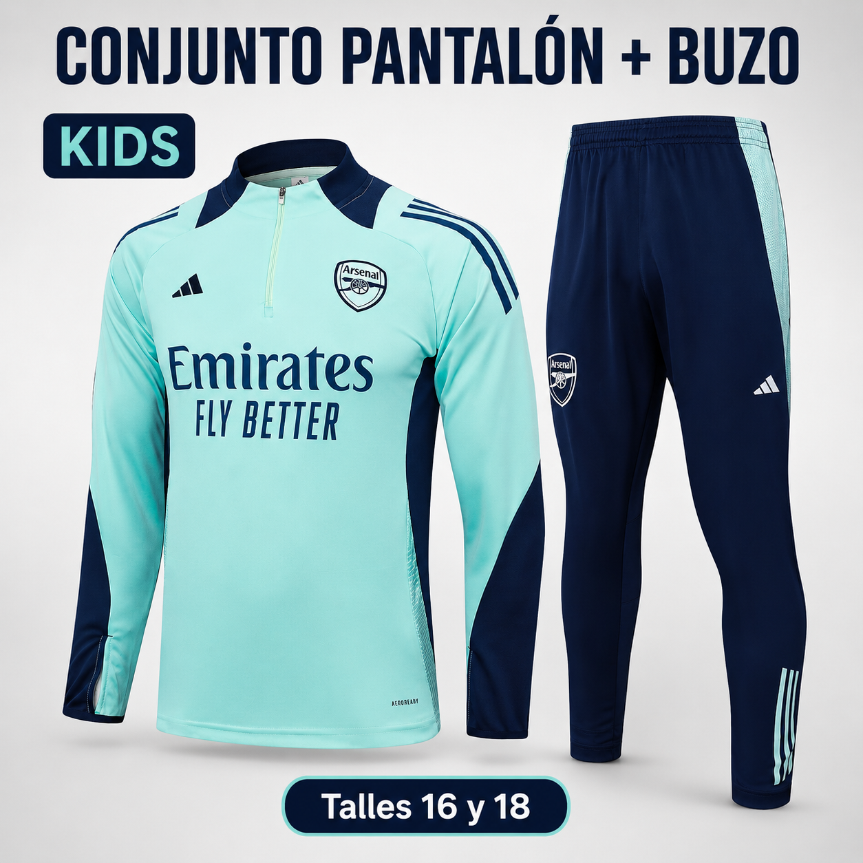 Conjunto Pantalón + Buzo Kids ARSENAL
