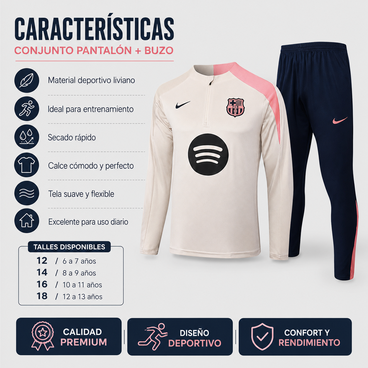 Conjunto Pantalón + Buzo Kids BARCELONA - Imagen 3