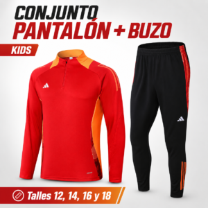 Conjunto Pantalón + Buzo Kids ADIDAS ROJO