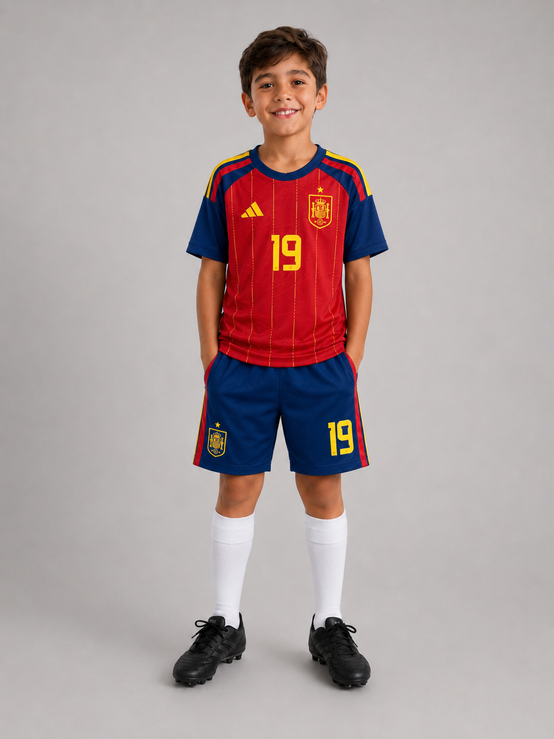 Equipo Niño España 2026 Lamine Yamal 19 – Camiseta + Short - Imagen 2