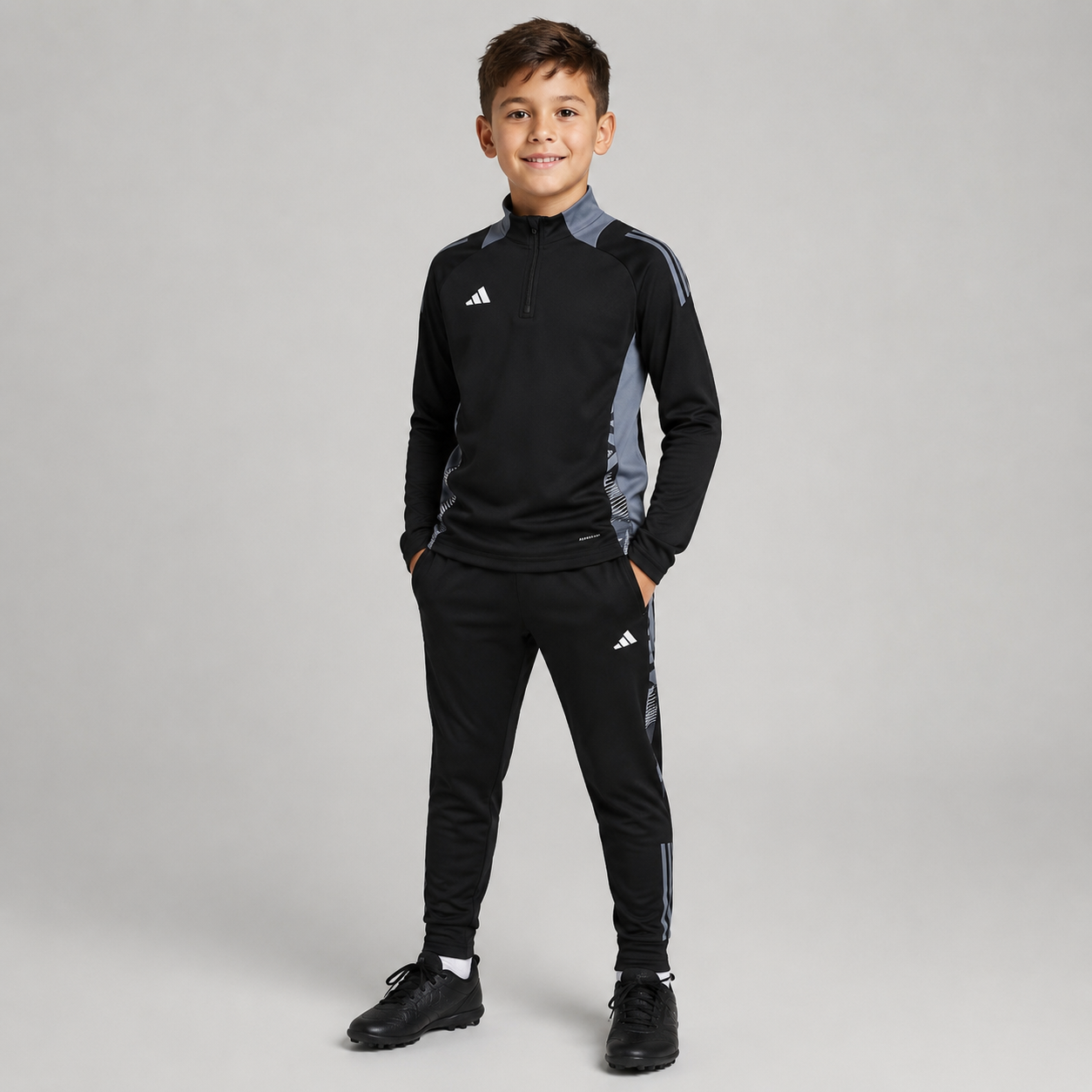 Conjunto Pantalón + Buzo Kids ADIDAS NEGRO - Imagen 4