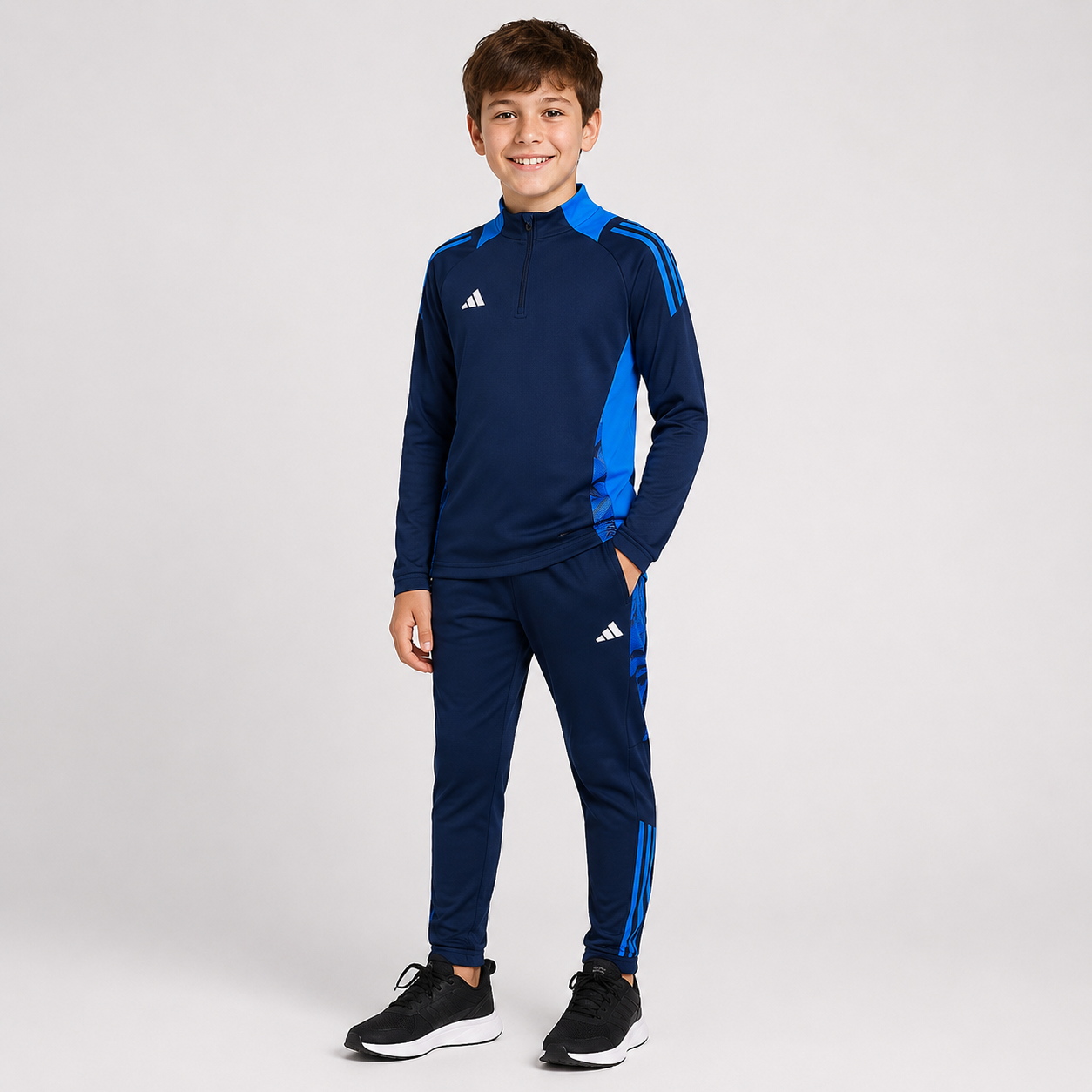 Conjunto Pantalón + Buzo Kids ADIDAS AZUL OSCURO - Imagen 4